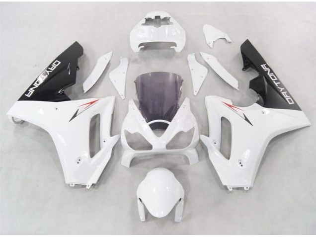 Mejores 2006-2008 Blanco Con Bajos Negros Triumph Daytona 675 Carenados Moto