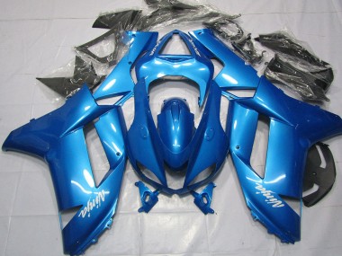 Mejores 2007-2008 Azul Claro Kawasaki ZX6R Carenados Moto