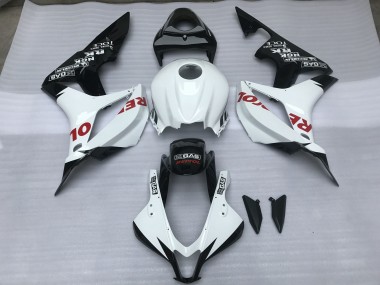 Mejores 2007-2008 Blanco Brillo & Rojo Repsol Honda CBR600RR Carenados Moto