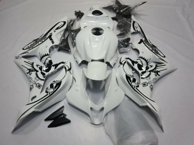 Mejores 2007-2008 Diseño Especial Blanco Brillante Honda CBR600RR Carenados Moto