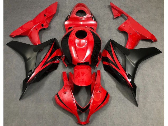 Mejores 2007-2008 Rojo Perla & Negro Honda CBR600RR Carenados Moto