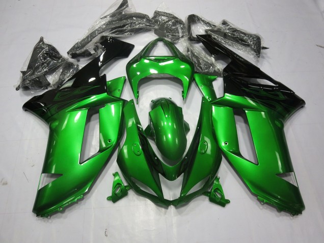 Mejores 2007-2008 Verde Especial Kawasaki ZX6R Carenados Moto