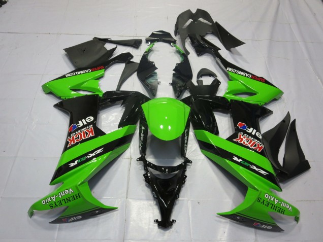 Mejores 2008-2010 Verde & Negro Kawasaki ZX10R Carenados Moto