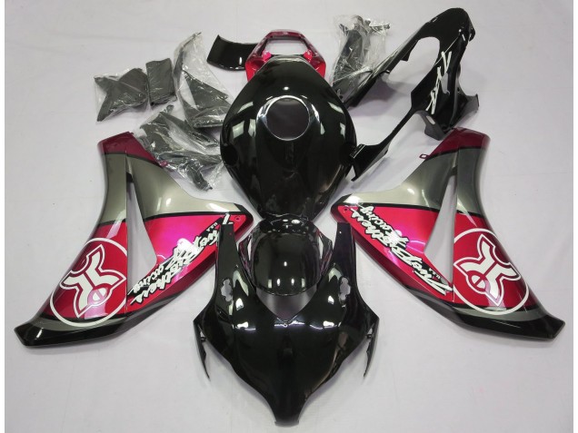 Mejores 2008-2011 Rojo Caramelo Sobre Negro Personalizado Honda CBR1000RR Carenados Moto