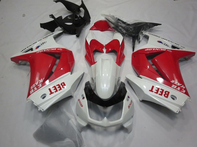 Mejores 2008-2012 Beet Roja & Blanca Kawasaki Ninja 250 Carenados Moto