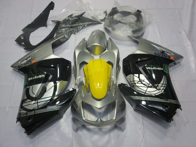 Mejores 2008-2012 Plata & Negro Kawasaki Ninja 250 Carenados Moto