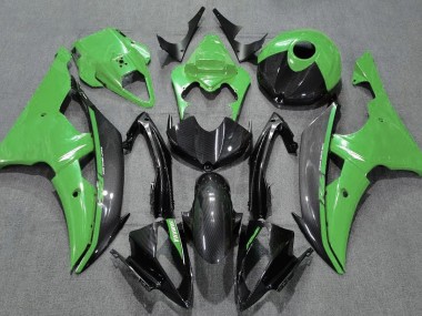 Mejores 2008-2016 Verde Brillante & Fibra De Carbono Yamaha R6 Carenados Moto