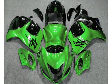 Mejores 2008-2020 Verde Brillante & Negro Suzuki GSXR 1300 Carenados Moto