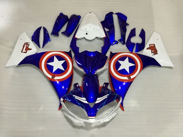 Mejores 2009-2011 Capitan America Yamaha R1 Carenados Moto