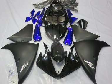 Mejores 2009-2011 Negro Mate & Azul Yamaha R1 Carenados Moto