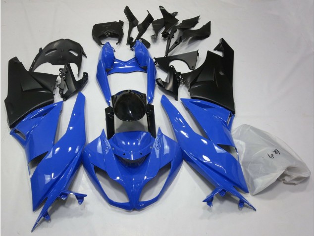 Mejores 2009-2012 Brillante Azul & Negro Kawasaki ZX6R Carenados Moto