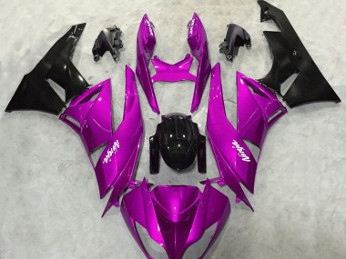 Mejores 2009-2012 Brillo Rosa Vibrante Kawasaki ZX6R Carenados Moto