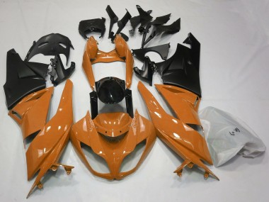 Mejores 2009-2012 Naranja Brillante & Negro Kawasaki ZX6R Carenados Moto