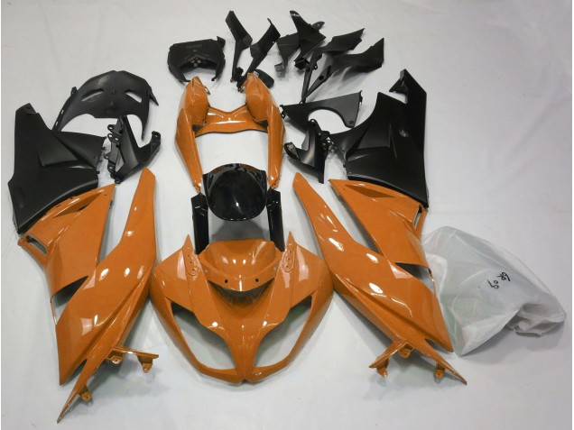 Mejores 2009-2012 Naranja Brillante & Negro Kawasaki ZX6R Carenados Moto