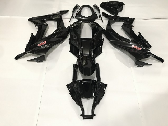 Mejores 2009-2012 Negro Metalizado Kawasaki ZX6R Carenados Moto