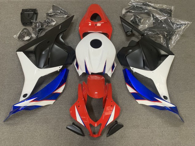 Mejores 2009-2012 Rojo Brillante Azul & Blanco Honda CBR600RR Carenados Moto