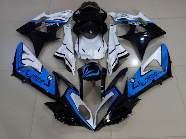 Mejores 2009-2014 Alien Azul & Blanco BMW S1000RR Carenados Moto