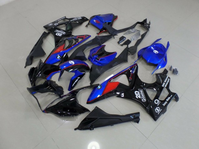 Mejores 2009-2014 Alienígena Azul & Blanco BMW S1000RR Carenados Moto