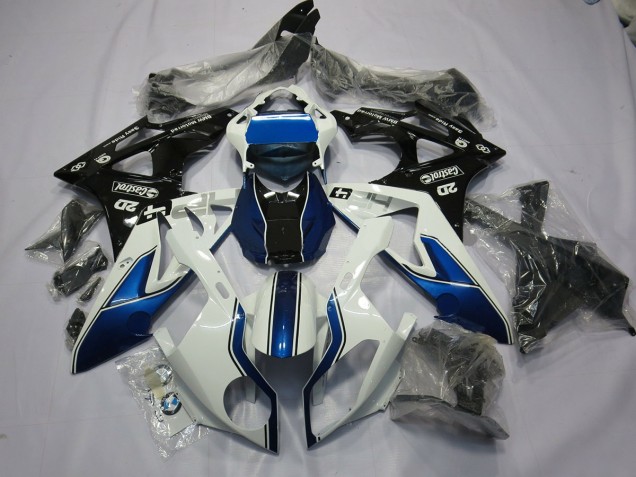 Mejores 2009-2014 Alienígena Azul & Blanco BMW S1000RR Carenados Moto