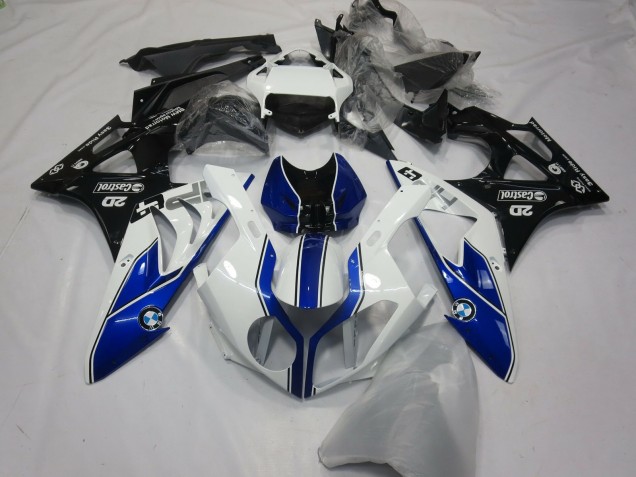 Mejores 2009-2014 Alienígena Azul & Blanco BMW S1000RR Carenados Moto