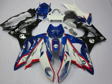 Mejores 2009-2014 Alienígena Azul & Blanco BMW S1000RR Carenados Moto