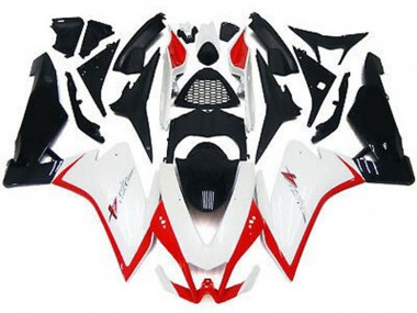 Mejores 2010-2015 Blanco Brillante & Rojo Aprilia RSV4 1000 Carenados Moto