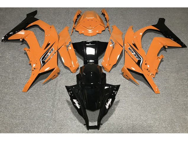 Mejores 2011-2015 Naranja Brillante & Logotipos Kawasaki ZX10R Carenados Moto