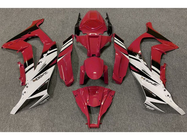 Mejores 2011-2015 Rojo Brillante & Blanco Kawasaki ZX10R Carenados Moto