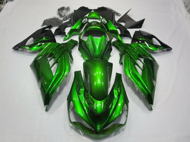 Mejores 2012-2021 Verde Negro Kawasaki ZX14R Carenados Moto