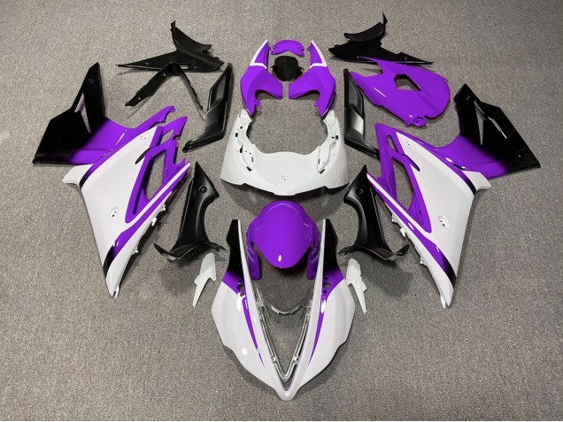 Mejores 2013-2016 Blanco Brillante & Morado Triumph Daytona 675 Carenados Moto