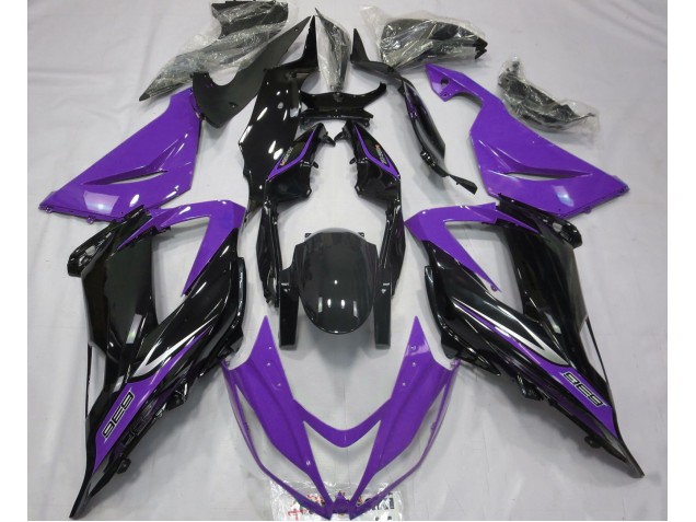 Mejores 2013-2018 Negro & Morado Kawasaki ZX6R Carenados Moto