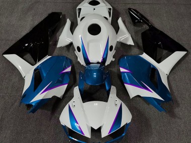 Mejores 2013-2023 Azul Brillante Blanco & Morado Honda CBR600RR Carenados Moto