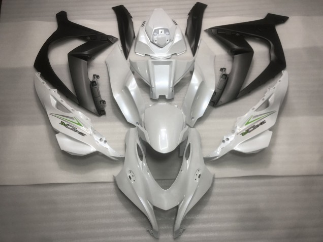 Mejores 2016-2019 Blanco Perla & Verde Kawasaki ZX10R Carenados Moto