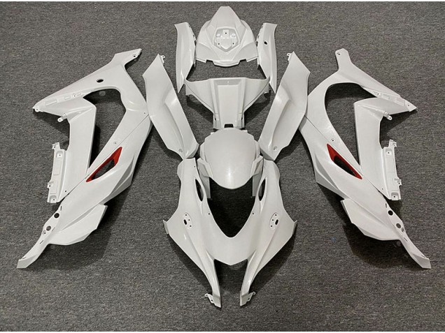 Mejores 2016-2019 Borde Rojo Blanco Perla Kawasaki ZX10R Carenados Moto