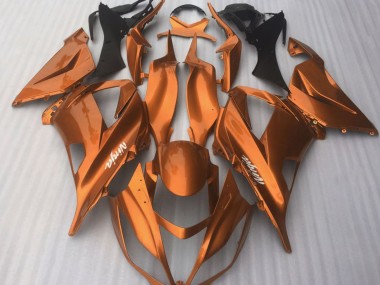 Mejores 2016-2019 Naranja Caramelo Brillo Kawasaki ZX10R Carenados Moto