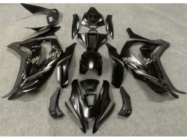 Mejores 2016-2019 Negro Satinado & Gris Kawasaki ZX10R Carenados Moto