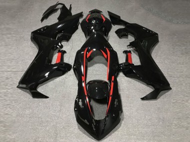 Mejores 2017-2023 Negro Brillante Con Forro Rojo Honda CBR1000RR Carenados Moto