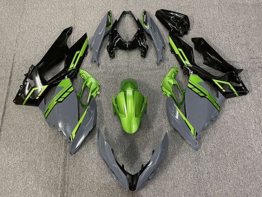 Mejores 2018-2023 Nardo Gris & Verde Kawasaki Ninja 400 Carenados Moto